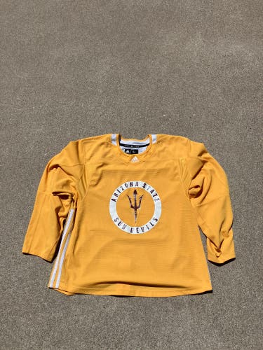 Arizona State Sun Devils Official Hockey Practice Jersey Yellow 56