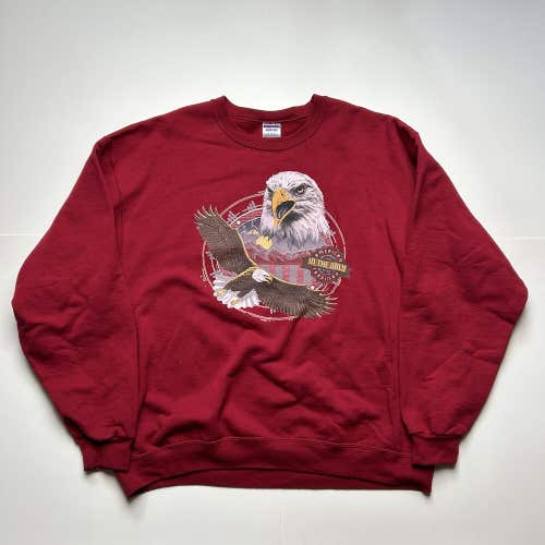 Vintage Nature Screaming Eagle Crewneck American Tradition in the Wild Sz XL