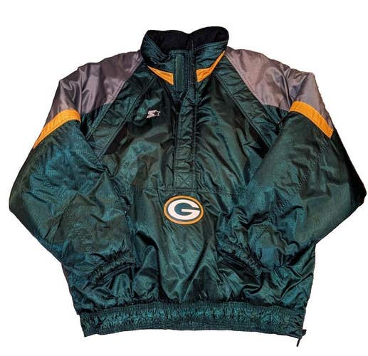 Vtg Green Bay Packers Starter NFL Football Team Jacket Coat Mens 2XL XXL
