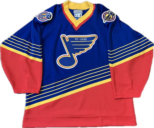 St Louis Blues STARTER Center Ice Blank NHL Hockey Jersey Size 52-R