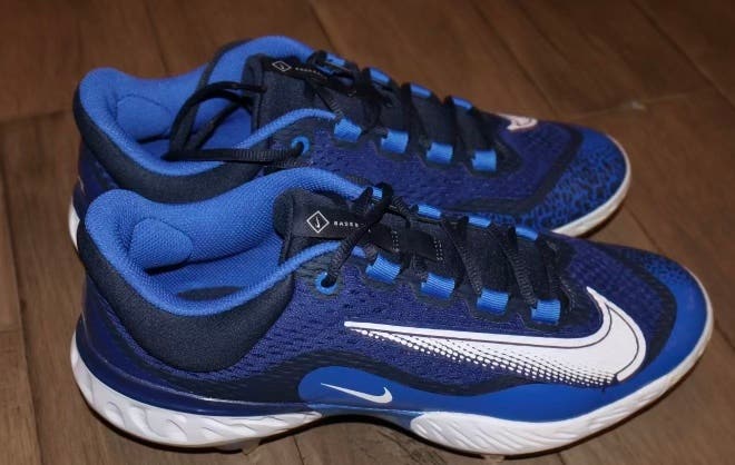 Size 10 Men’s Nike Alpha Huarache Elite 4 Low Baseball Cleats Blue
