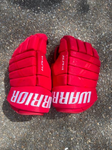 Warrior Alpha DX4 Gloves Red 14” Used