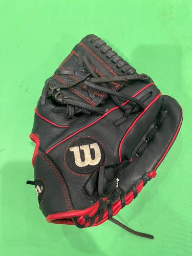 Black Used Wilson A950 Right Hand Throw Baseball Glove 11.5"