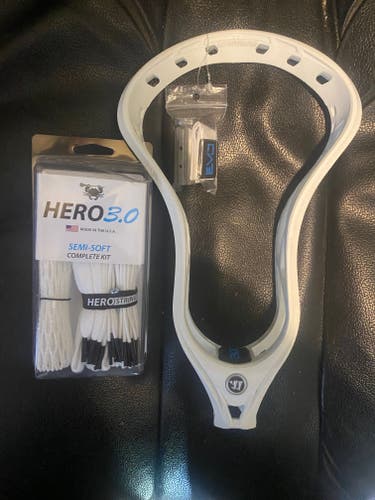 Warrior EVO QX2-O Lacrosse Head w Hero 3.0 complete mesh kit valued at $39.99!!