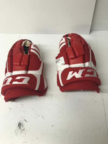 Used Ccm Red Gloves 15" Hockey Gloves