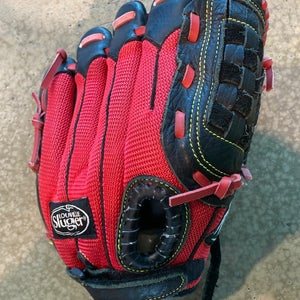 Red Used Louisville Slugger Genesis 1884 Right Hand Throw Baseball Glove 10.5"