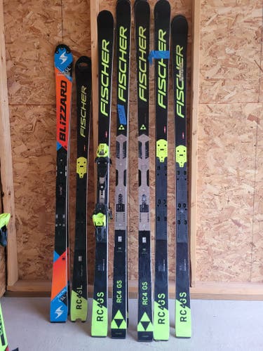 Used 2023 Fischer 193 cm Racing RC4 World Cup GS Skis Without Bindings
