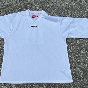 White Used XL Men's CCM Jersey