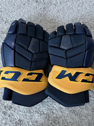 Erie Otters CCM 14" Pro Stock HG42 Gloves SEE PICS