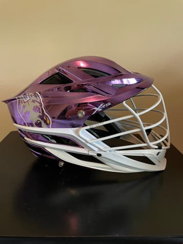 Purple Chrome UAlbany Barely Used Cascade XRS Helmet