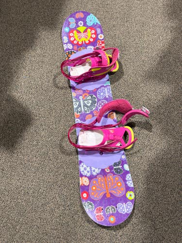 Used Kid's Burton Chicklet Snowboard With Bindings