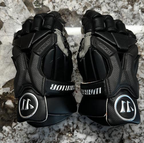 Used Black Warrior Pro Burn Lacrosse Gloves 12"