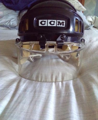 New Black Medium CCM HT2 Helmet w itech visor - Raymond Bourque Replica