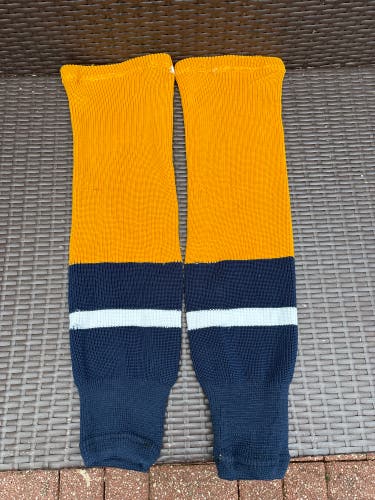 Yellow and Blue Senior Pro Stock Socks
