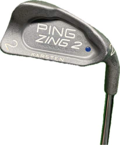 Ping Zing 2 Karsten Blue Dot 2 Iron JZ Stiff Flex Steel Shaft RH 39.5”L