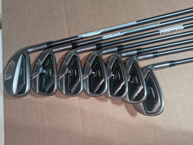 Used Men's TaylorMade RBZ Right Handed Iron Set Regular Flex 7 Pieces Graphite Shaft