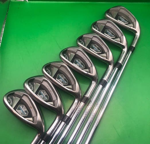 Callaway Golf ROGUE X Iron Set 5-PW,AW KBS Max R 90 Regular Steel Shaft *Good*