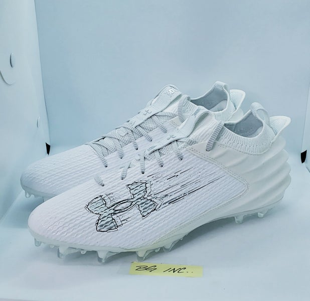 Under Armour Blur Smoke 2.0 MC White Football Cleats 3026330-101 Men’s size 13