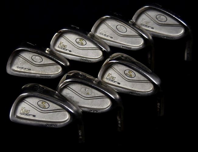 KING COBRA OVERIZE IRON SET 4 5 6 7 8 9 PW  LENGTH: (4) 38. 5 IN RH NEW GRIPS