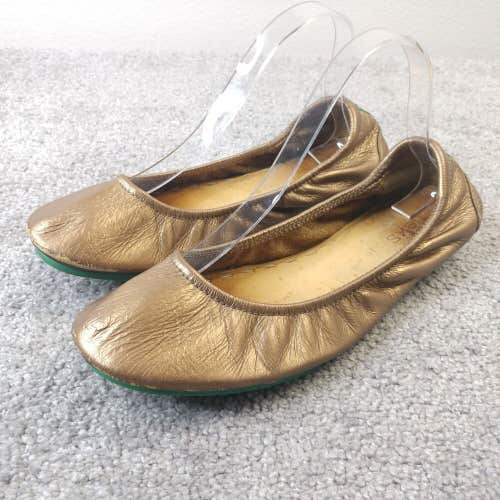 Tieks By Gavrieli Ballet Flats Womens 10 Shoes Gold Metallic Foldable Slip On