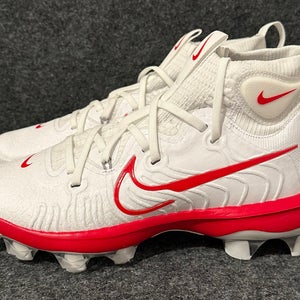 Nike Alpha Huarache NXT MCS Baseball Cleats White Red DJ6519-104  Men’s Size 7.5