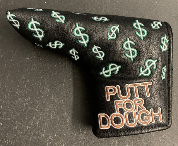 Putt For Dough Drive For Show Blade Putter Head Cover Magnetic Closure New