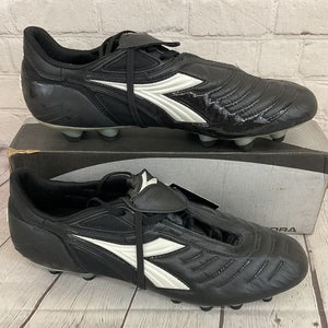 Diadora Maracana MD PU Women's Soccer Cleats Black White US 11 UPC 760138542642