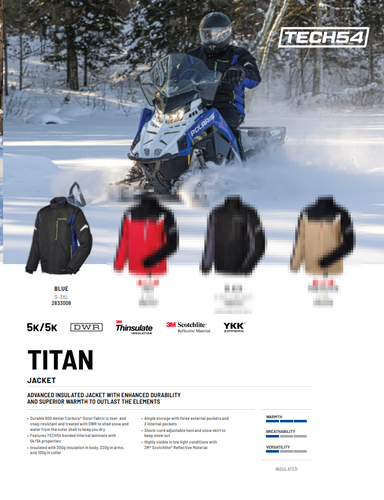 Polaris TECH54 Titan Insulated and Ripstop Jacket Men's Large