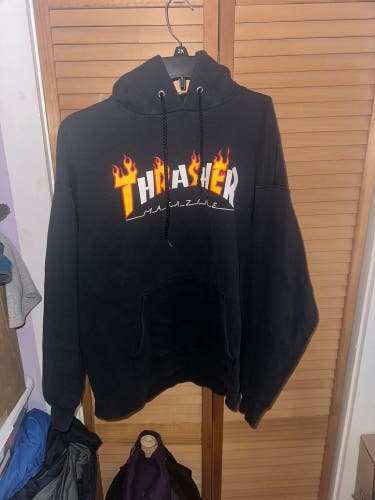 Black Used Large  Thrasher Sweatshirt