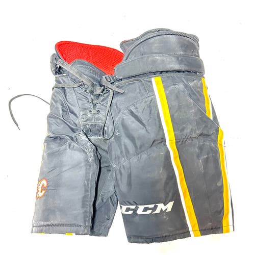 CCM HP45 - Used NHL Pro Stock Hockey Pants - Calgary Flames (Black/White/Yellow)