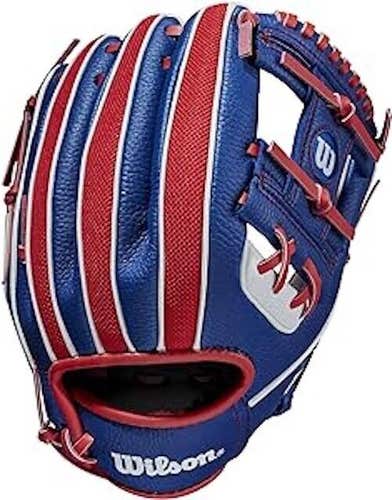 NEW Wilson A200 EZ Cathch 10" Baseball Glove White/ Blue/ Red WBW10022410