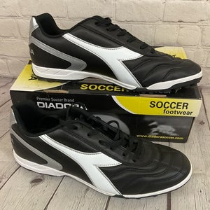 Diadora 714214 1531 Capitano LT TF Men's Soccer Cleats Black White US Size 12