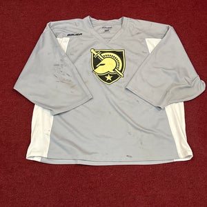 Army/West Point Gray Used Goalie Cut Bauer Jersey Item#ARGJG