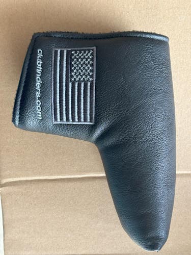 Universal Golf Blade Putter Cover, magnetic closure, black, USA Flag