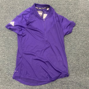Purple New Small Women's Adidas Short Sleeve 1/4 Zip Training Shirt