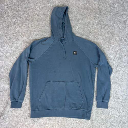 Under Armour Mens Hoodie Medium Blue Sweatshirt Sweater Casual Sports Logo Top