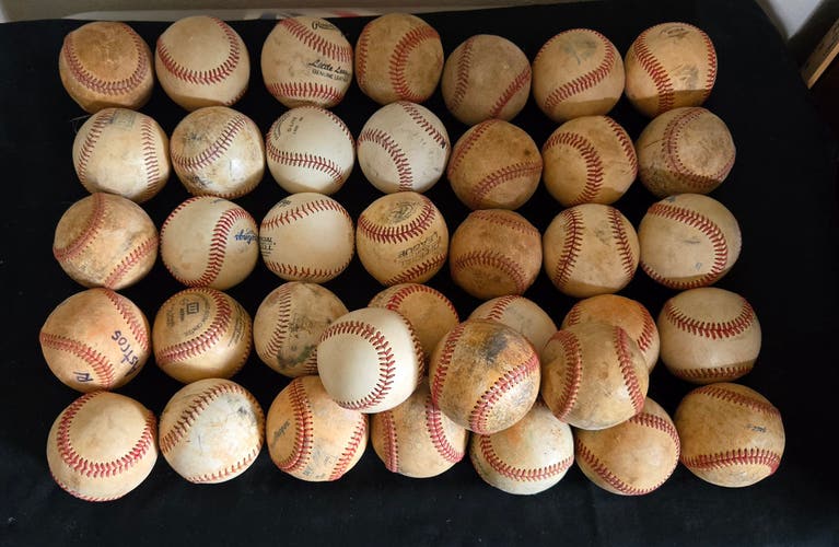 38 Used Little League Baseballs