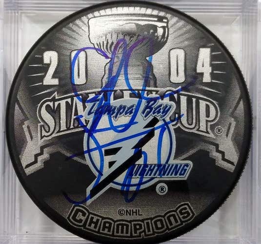 CORY STILLMAN Autographed 2004 Stanley Cup Champions Tampa Bay Lightning Puck