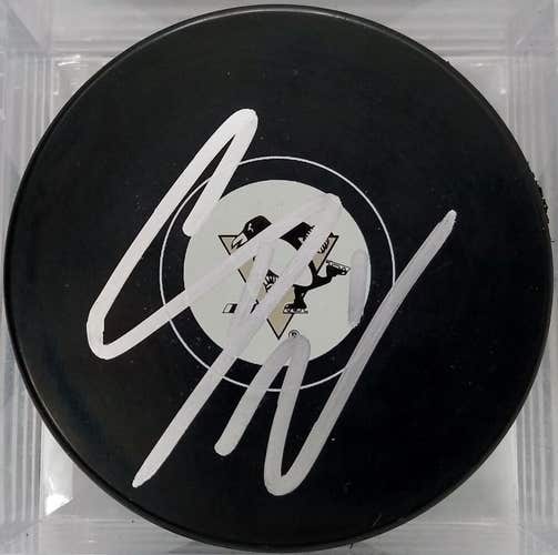 CASEY DESMITH Autographed Pittsburgh Penguins Canucks NHL Hockey Puck Signed