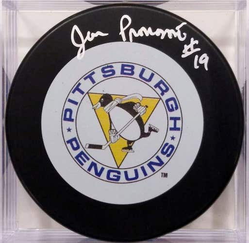 JEAN PRONOVOST Autographed Pittsburgh Penguins NHL Hockey Puck Signed