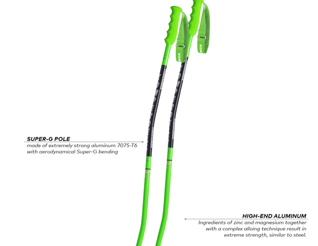 New 19mm Komperdell ALU SG/GS Racing Ski Poles