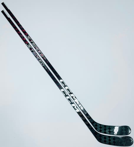 New 2 Pack Red CCM Jetspeed  FT5 Pro Hockey Stick-LH-85 Flex-P90M-Grip W/ Bubble Texture