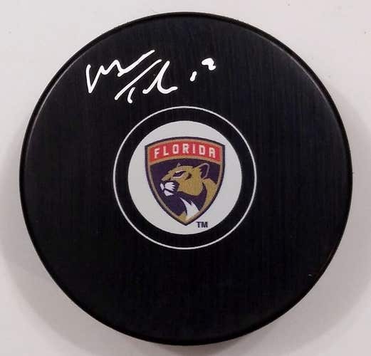MATTHEW TKACHUK Autographed Florida Panthers NHL Hockey Signed Puck