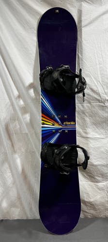 Atlantis 154cm Twin-Tip All-Mountain Snowboard RIDE LX Series Binding Medium