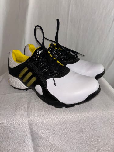 Adidas Adiprene Golf Shoes Spikes Size 7.5 White Black NEW