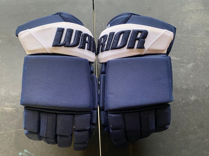 Warrior Alpha LX Pro Stock 13" Hockey Gloves Blue OILERS 4695