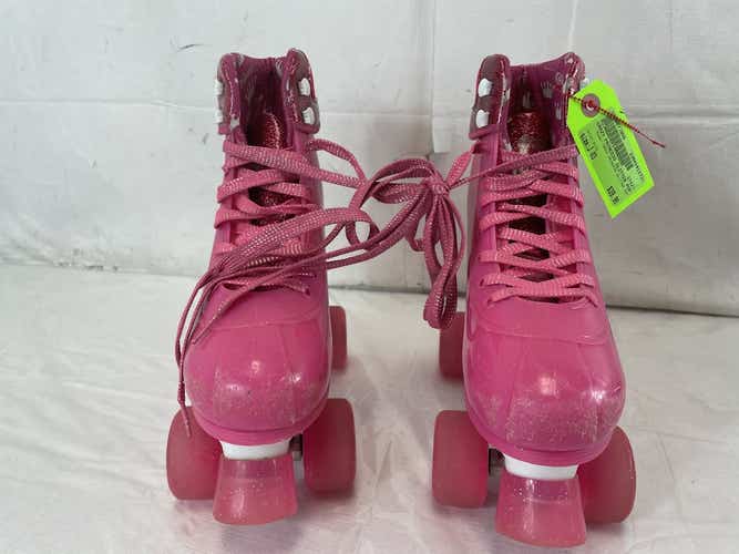 Used Crazy Princess Glitter Pop Adjustable Roller Skates Size 3-6