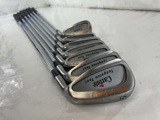 Used Carbite Tungsten Tour 3i-pw Stiff Flex Steel Shaft Golf Iron Set - Missing 7 Iron