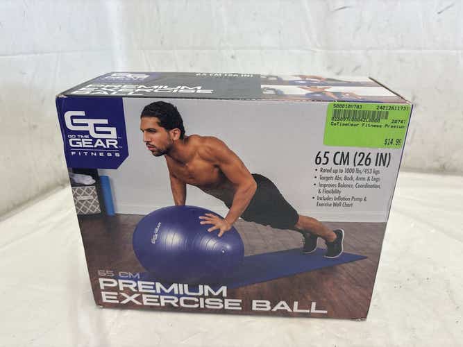 New Go Time Gear Fitness 65cm Premium Exercise Ball