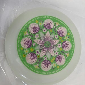 New Funn And Frolic Wild Flowers 175g Glow Ultimate Frisbee Disc - Recycled - Made In U.s.a.